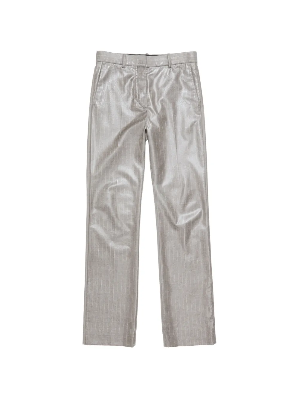 Acne Studios Gecoate broek met krijtstreep Grijs