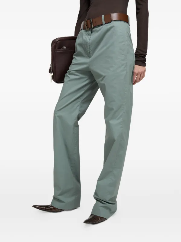 Acne Studios Coated Twill Suit Trousers in Green