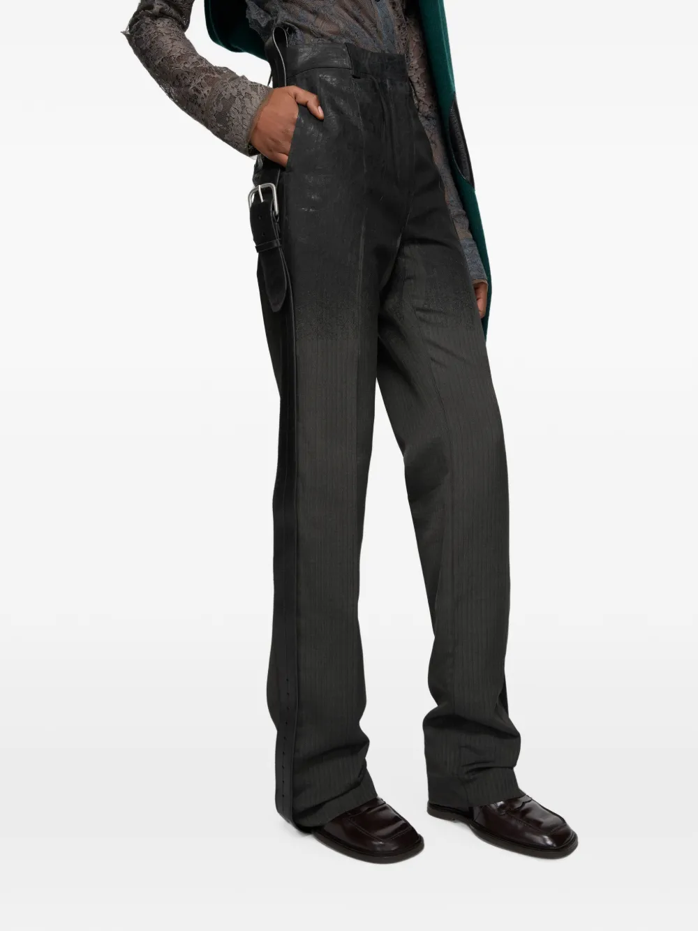 Acne Studios Tailored Degredé Pants in Black, view 4