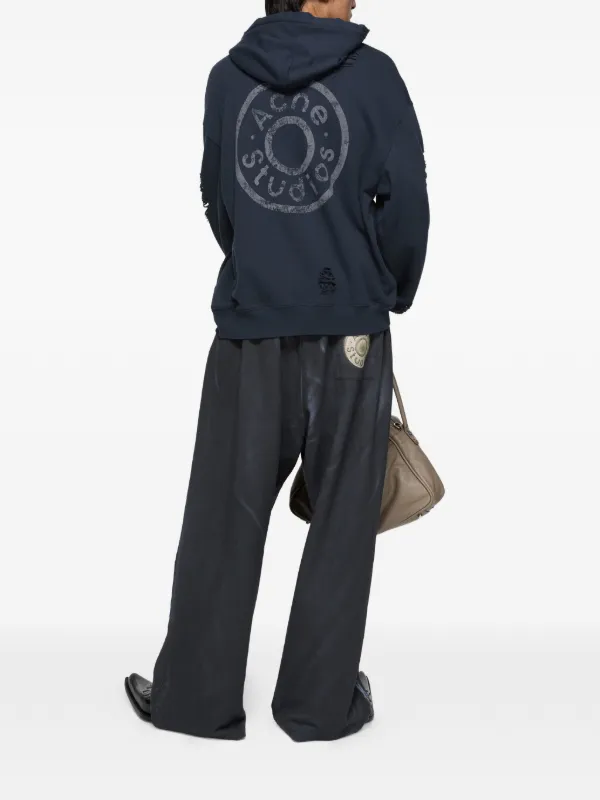 Acne Studios ダメージ パーカー | ブルー | FARFETCH JP