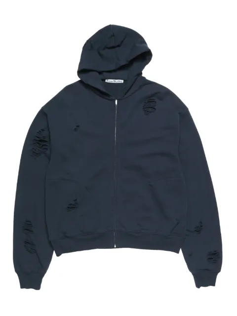 Acne Studios Moletom com capuz e detalhe efeito destroyed