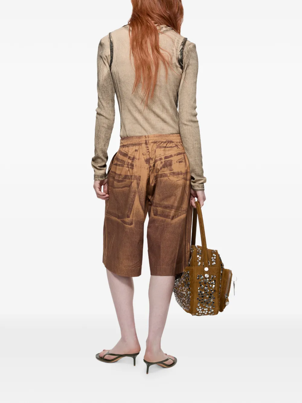  Acne Studios Camiseta Estampada A Capas - Neutro 