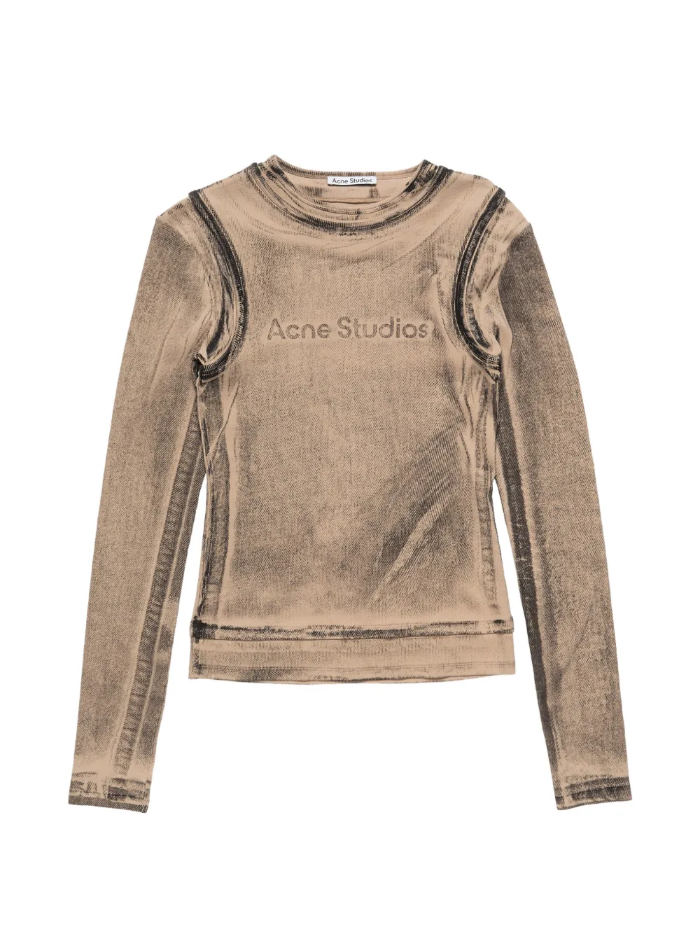 Acne Studios logo-print long-sleeve T-shirt - Toni neutri