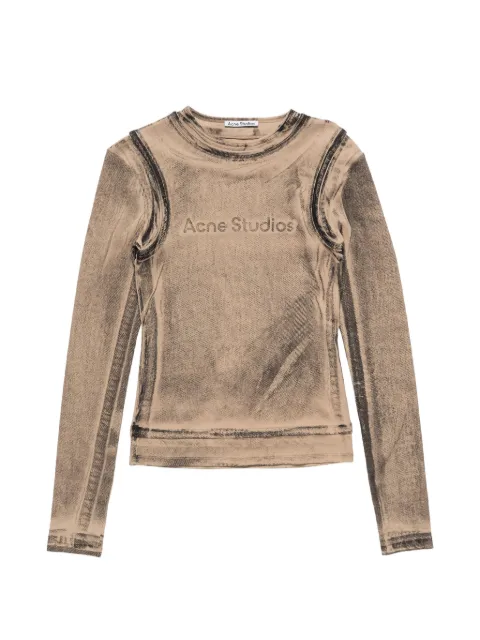 Acne Studios logo-print long-sleeve T-shirt