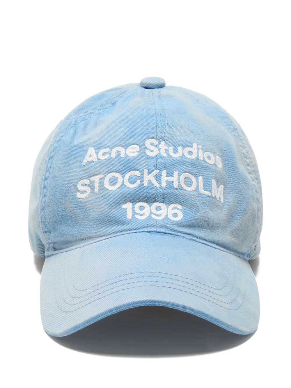 Acne Studios Embroidered-logo Cap In Blue