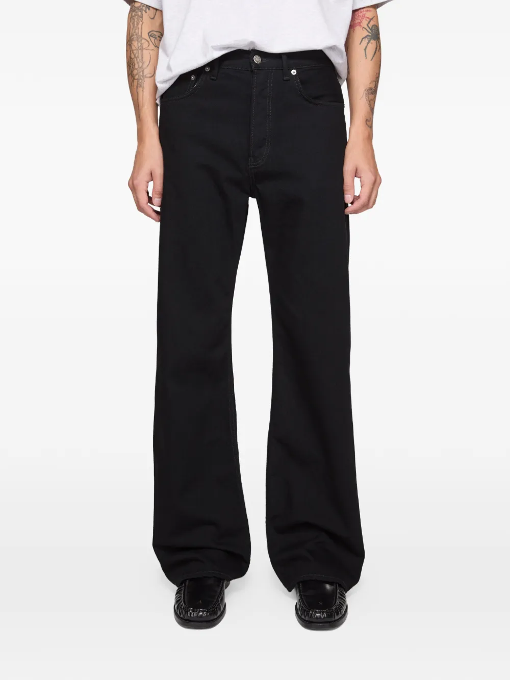  Acne Studios Leather-patch Denim - Black 