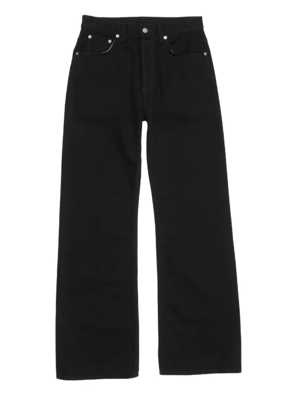 Acne Studios レザーパッチ デニム | ブラック | FARFETCH JP