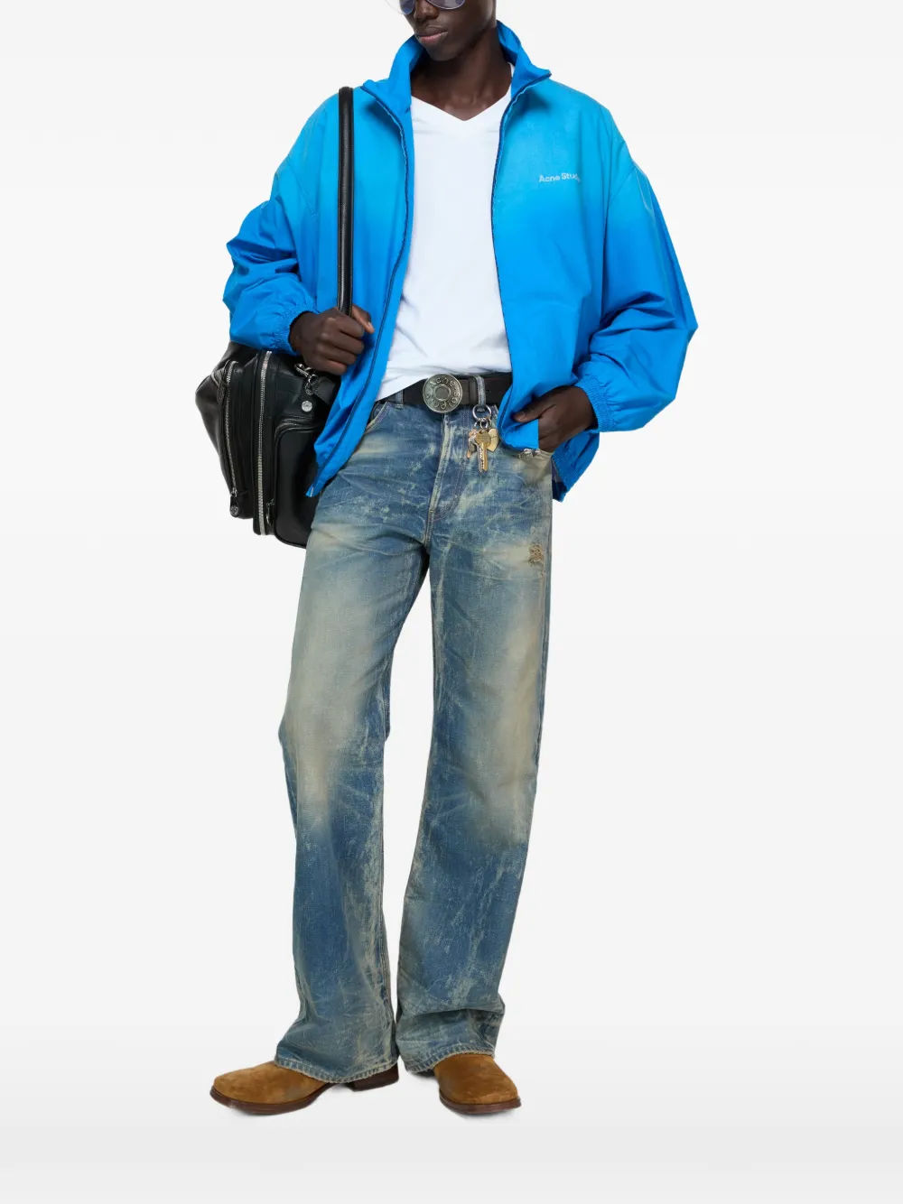 Acne Studios cotton zipped jacket - Blau