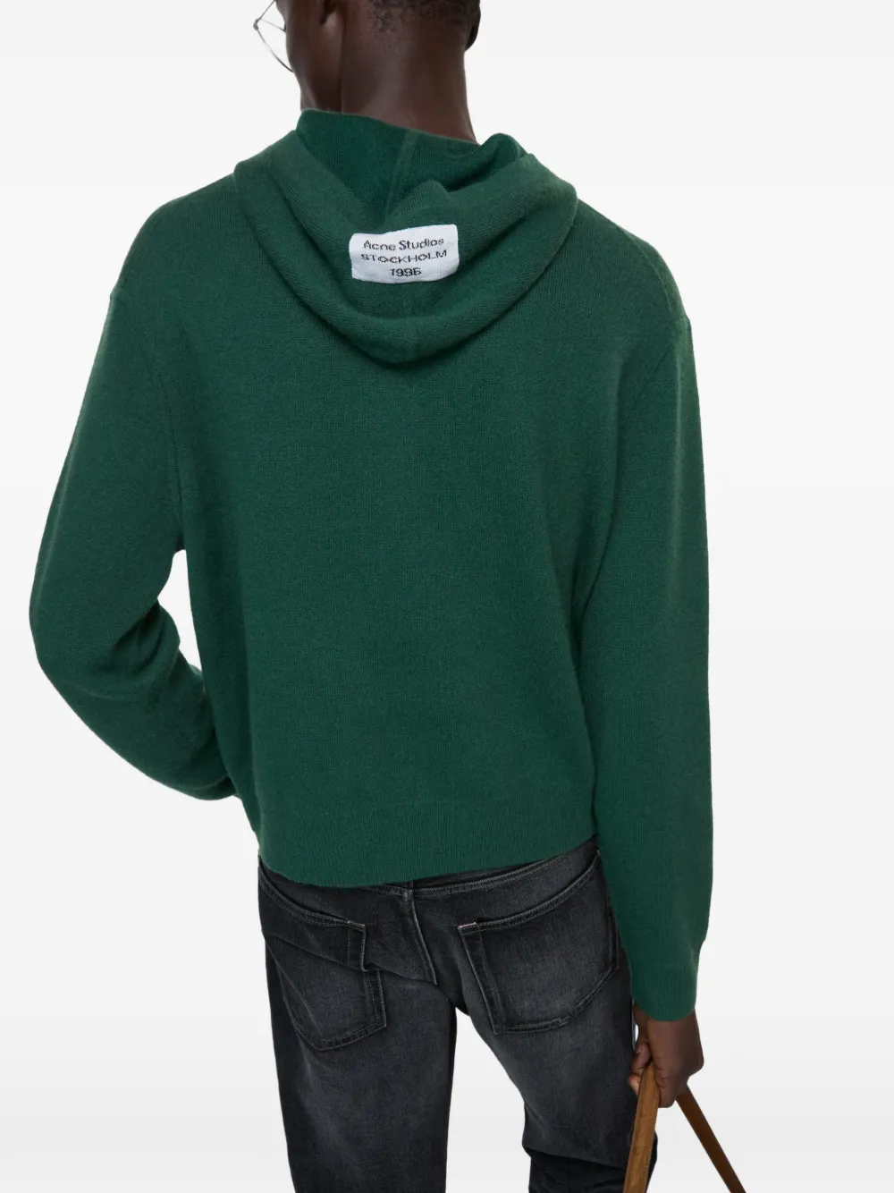 Acne Studios Gebreide hoodie Groen