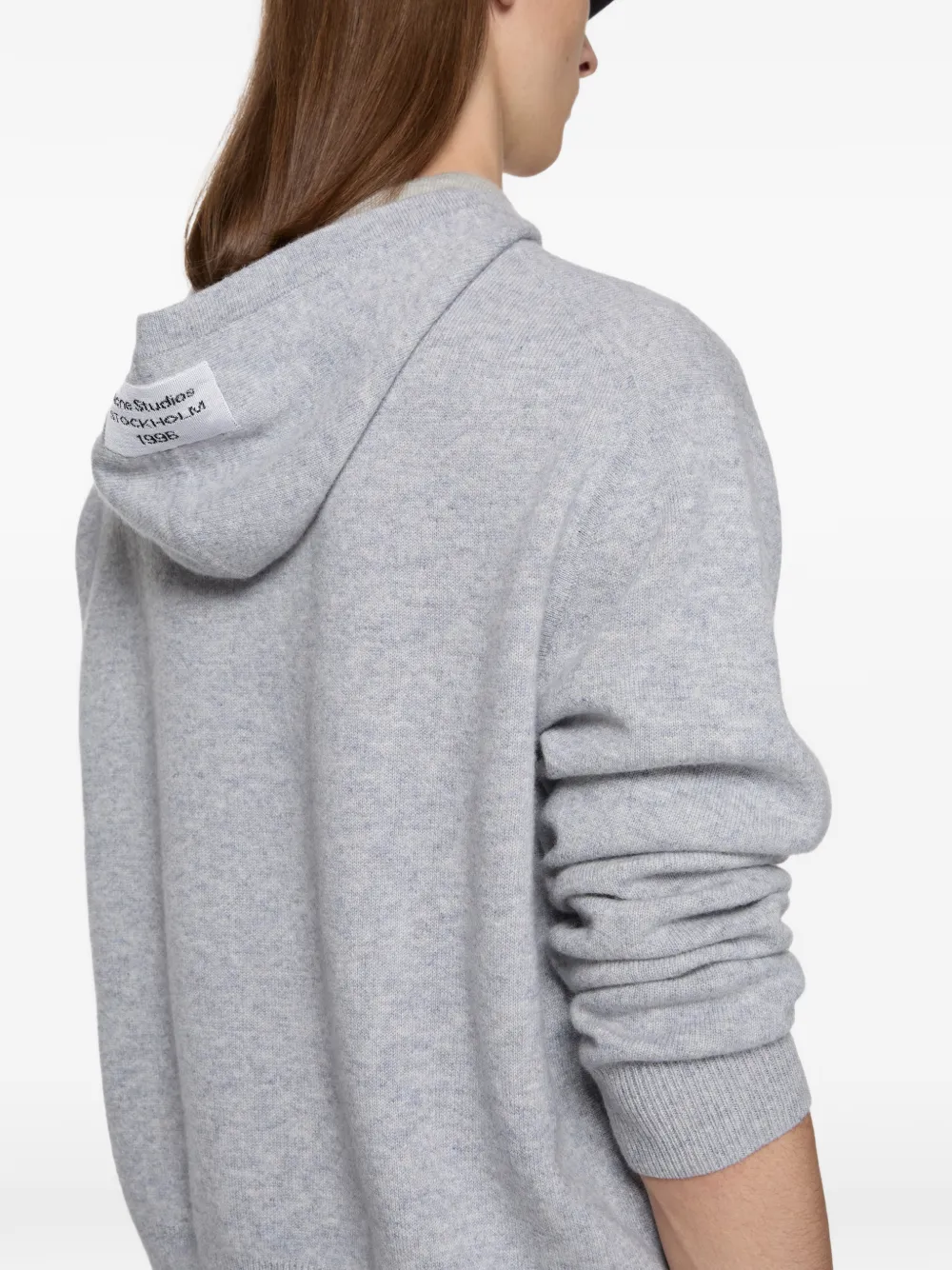 Acne Studios Gebreide hoodie Grijs