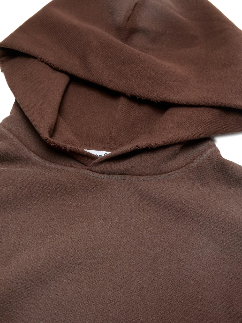 Acne Studios Fleece hoodie met logo Bruin