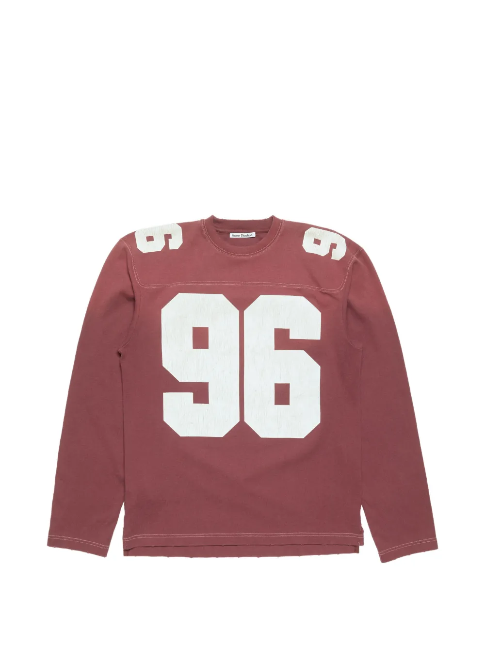 Acne Studios Number-print Long-sleeve Sweatshirt In Red