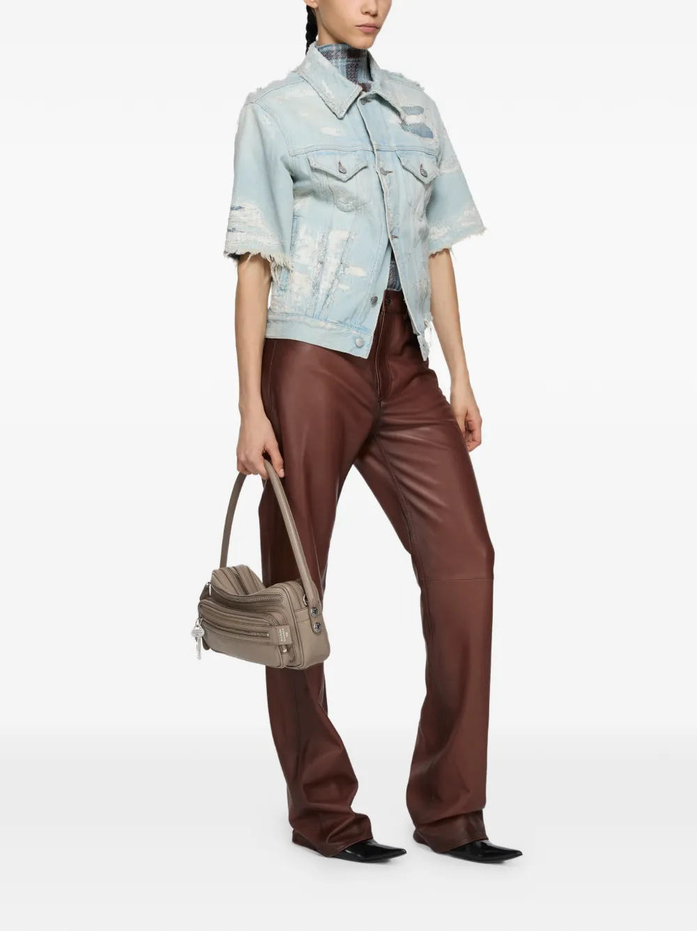  Acne Studios Distressed Denim Jacket - Blue 