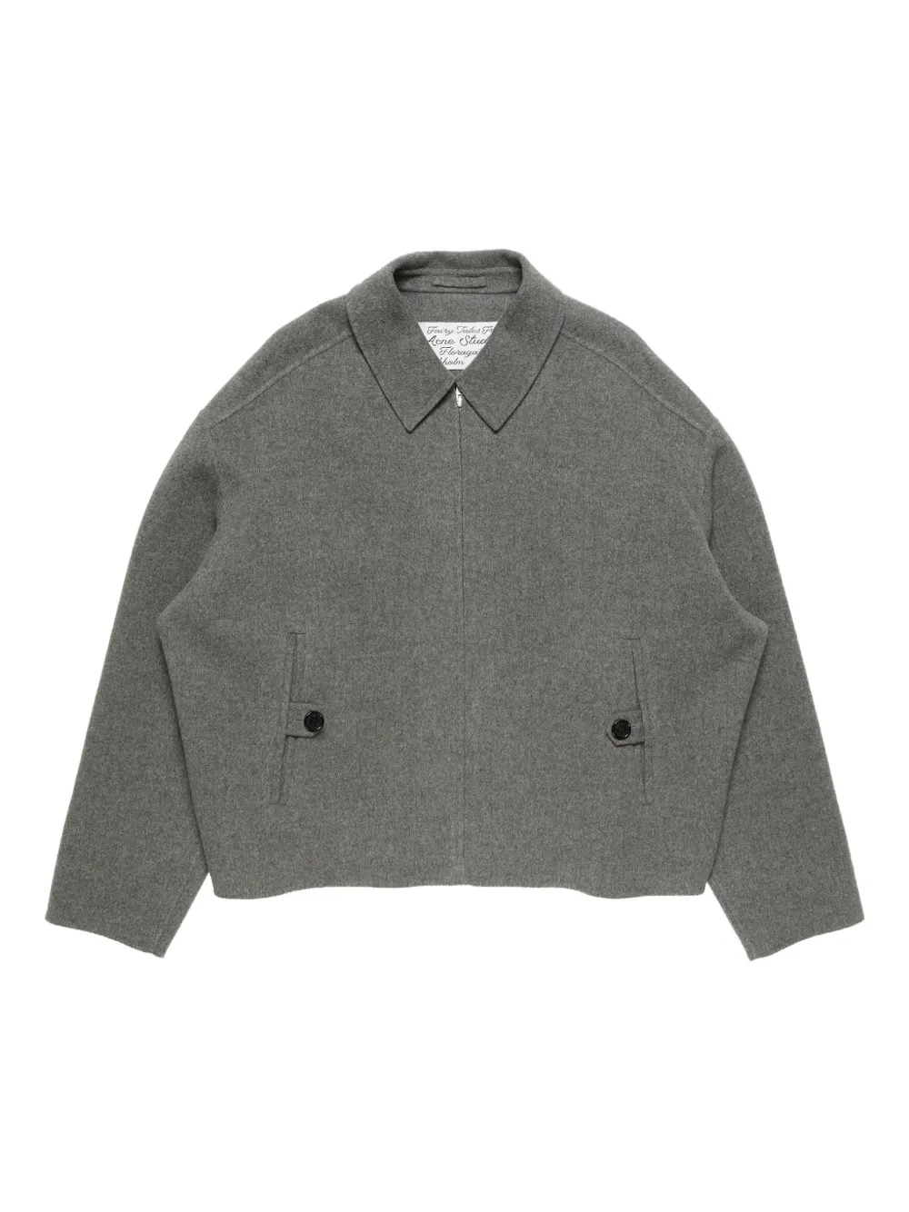 Acne Studios zip-up shirt jacket - Grigio