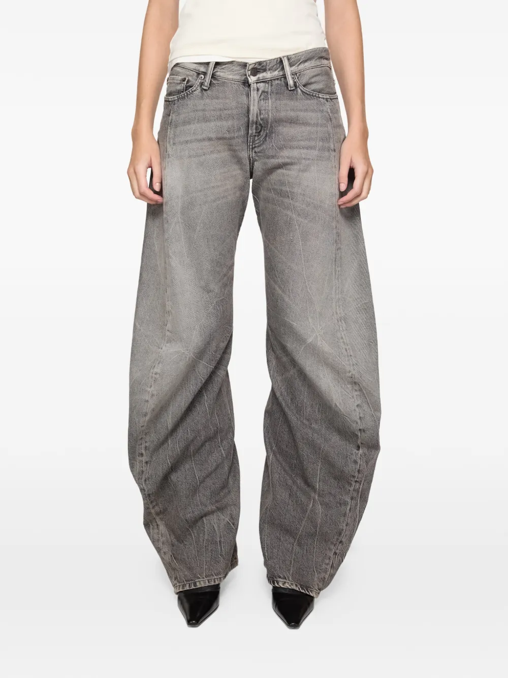 Acne Studios Jeans met wassing Grijs
