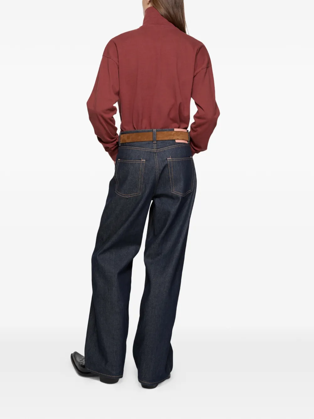  Acne Studios Zip-up Long-sleeved Sweatshirt - Red 