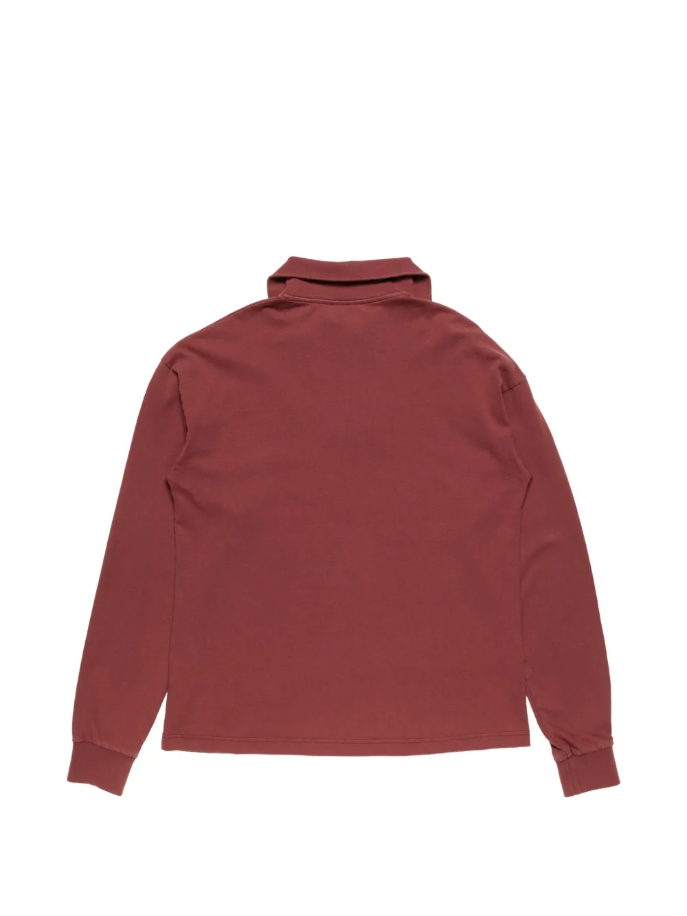 zip-up long-sleeved sweatshirt