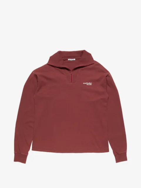 Acne Studios half-zip logo sweatshirt