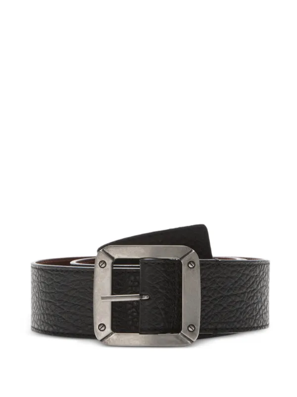Acne Studios Reversible Leather Belt in Black