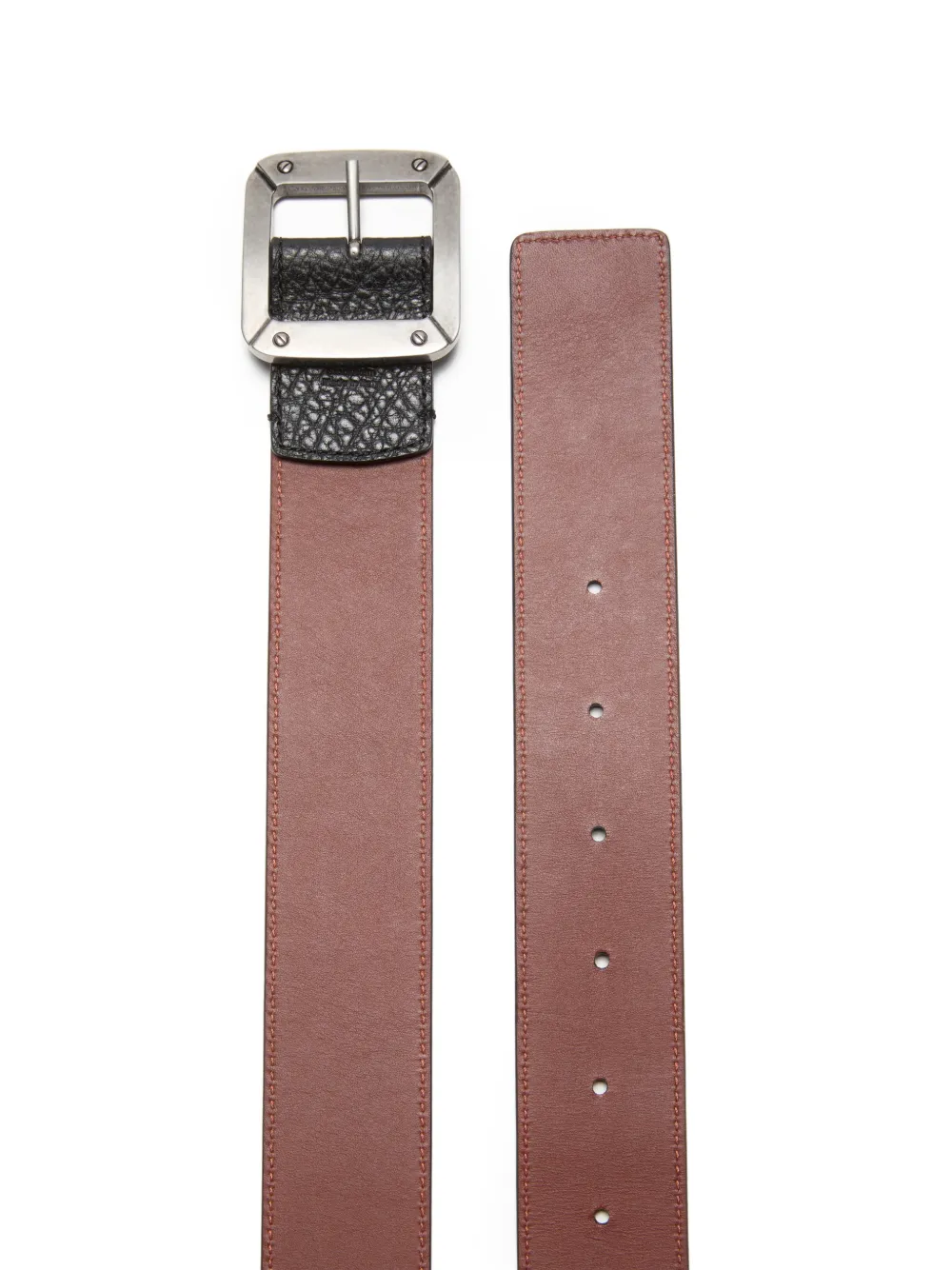 Acne Studios Riem met vierkante gesp en textuur Zwart