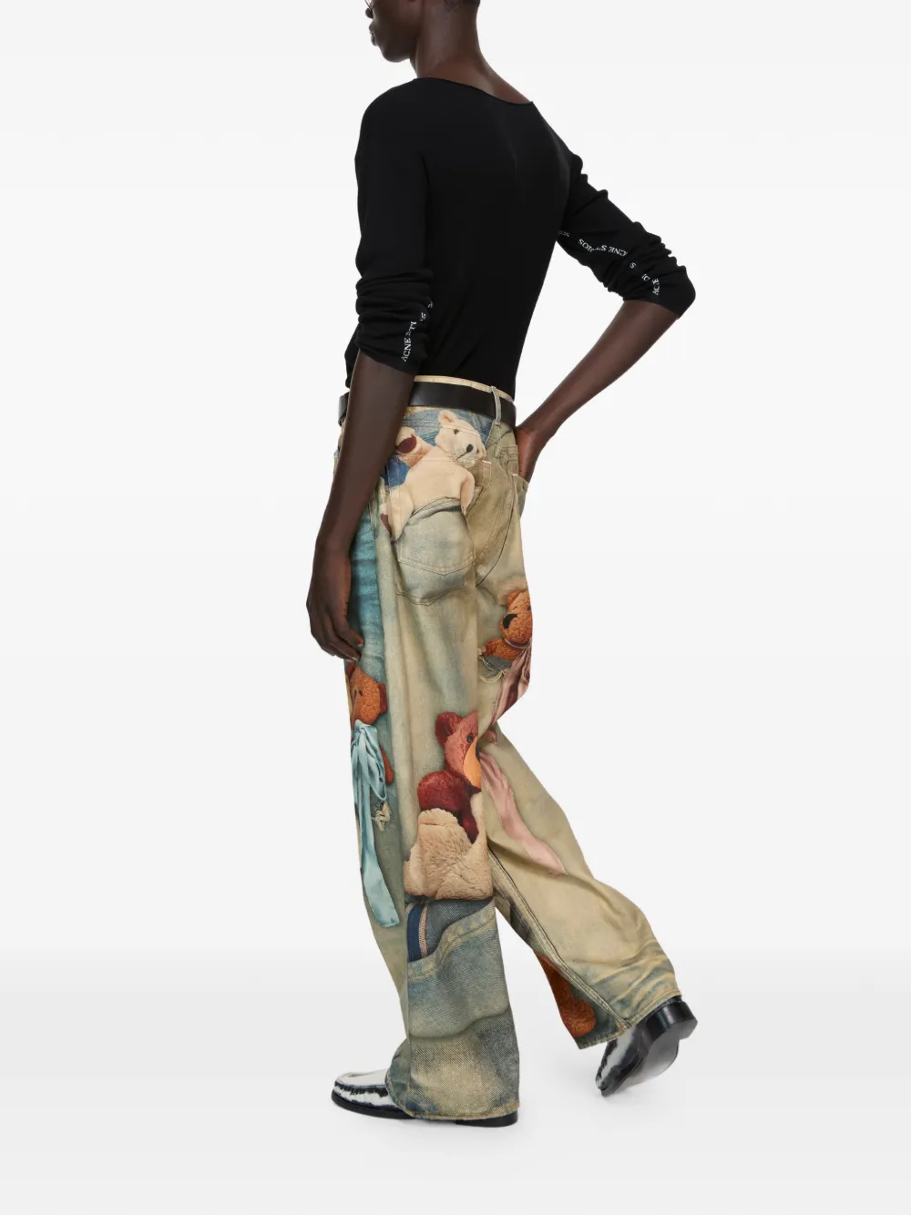 Acne Studios Trui verfraaid met logo Zwart