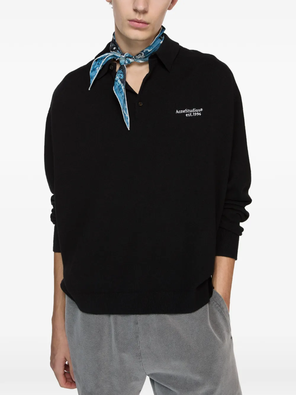 acne studios ポロシャツ Acne Studios ポロシャツ | ブラック | FARFETCH JP