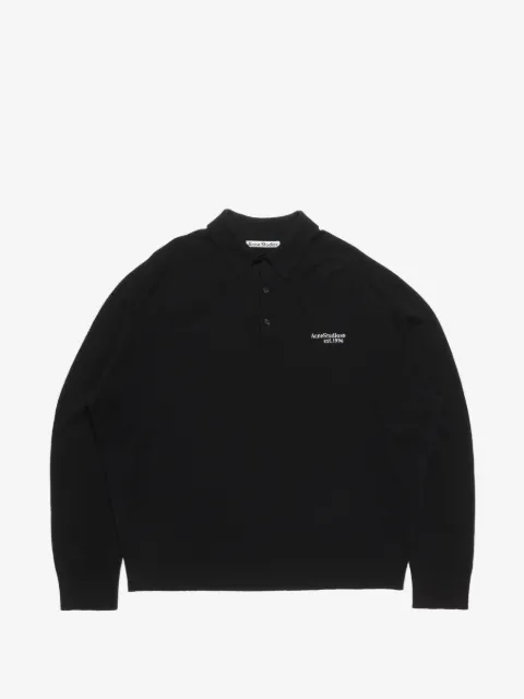 Acne Studios logo-embroidered polo shirt