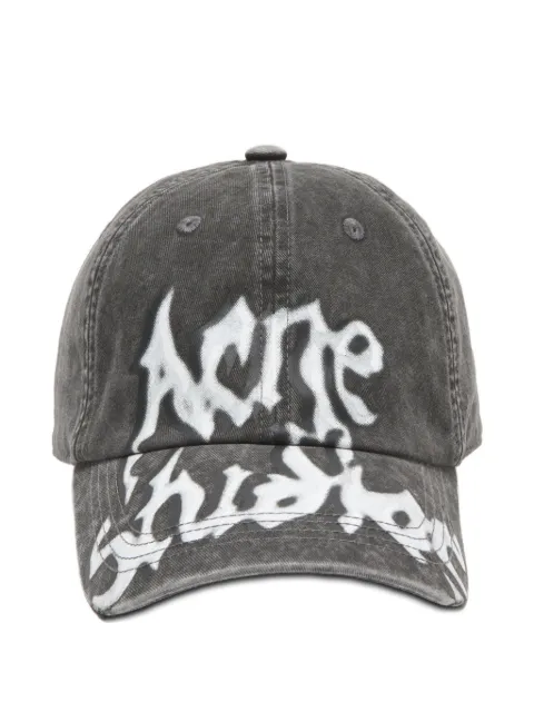 Acne Studios logo-print cotton-twill baseball cap