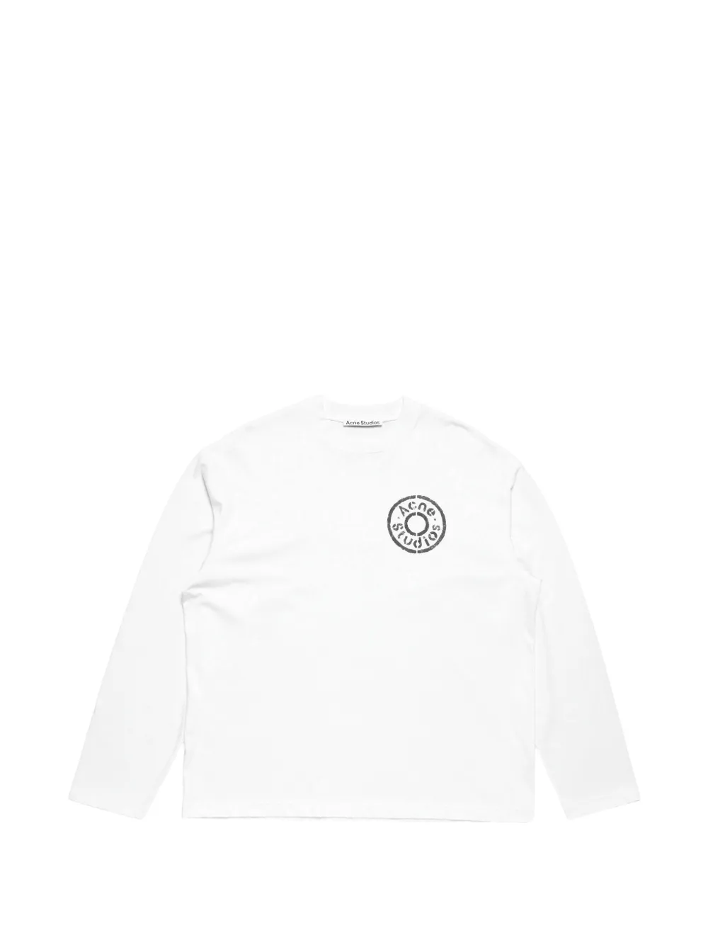 Acne Studios long-sleeved graphic T-shirt - Bianco