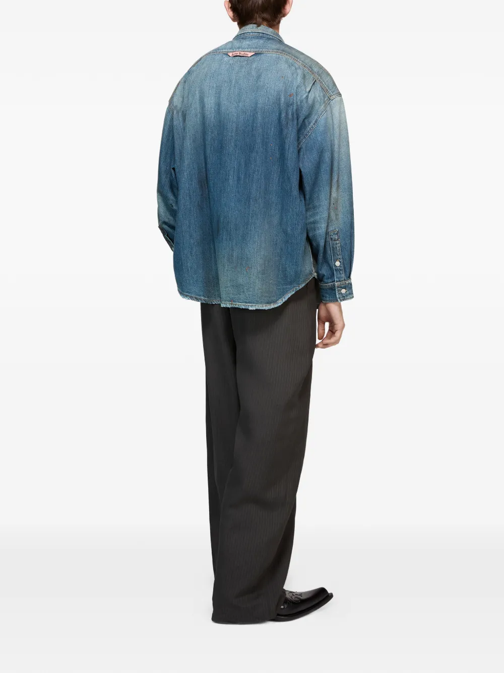 Acne Studios Denim shirt met knopen Blauw