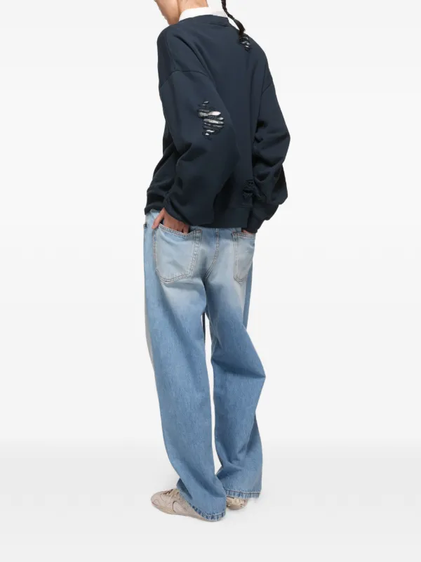Acne Studios ダメージ スウェットシャツ | ブルー | FARFETCH JP