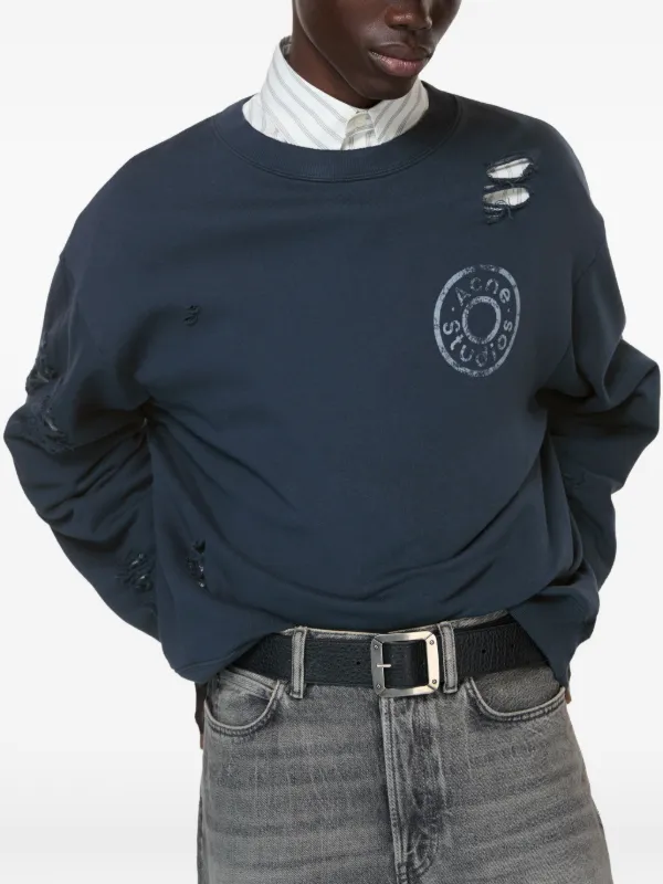 Acne Studios ダメージ スウェットシャツ | ブルー | FARFETCH JP