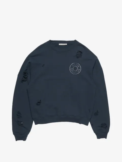 Acne Studios distressed fleece sweatshirt