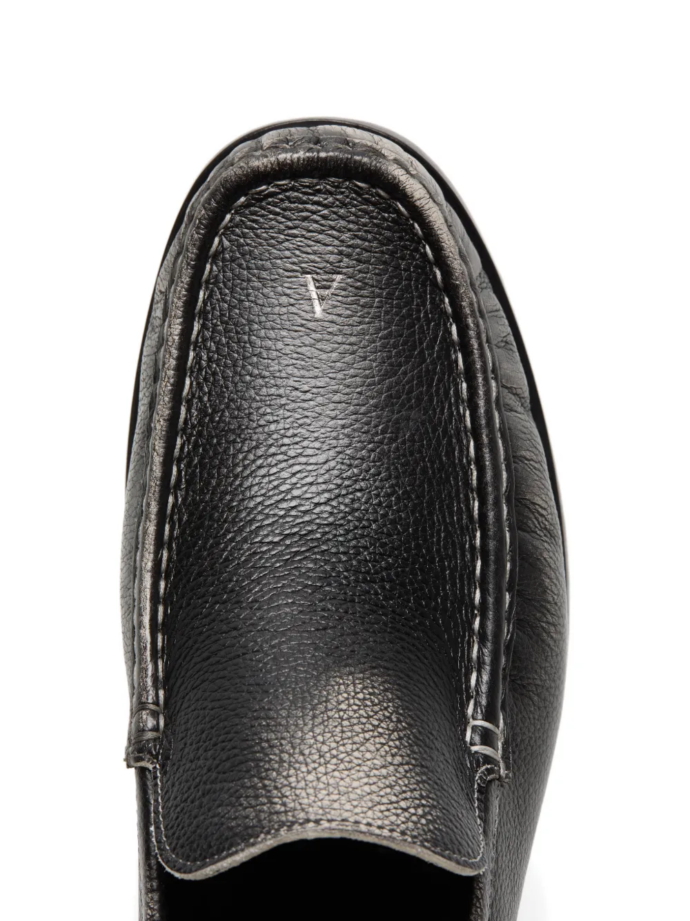 Acne Studios Leren loafers met stiksel Zwart