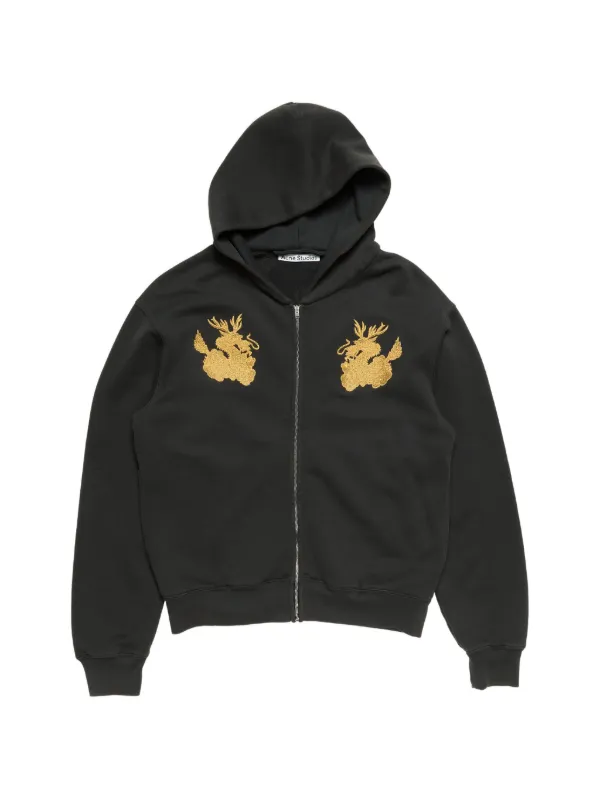 Acne Studios ロゴ パーカー | ブラック | FARFETCH JP