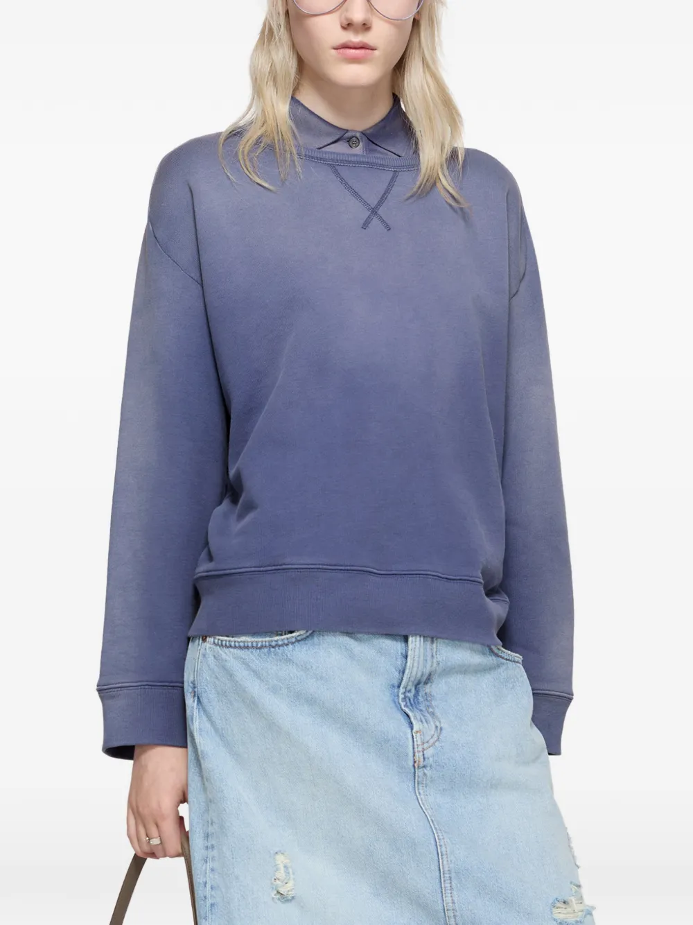 Acne Studios logo crew-neck sweatshirt - Blu