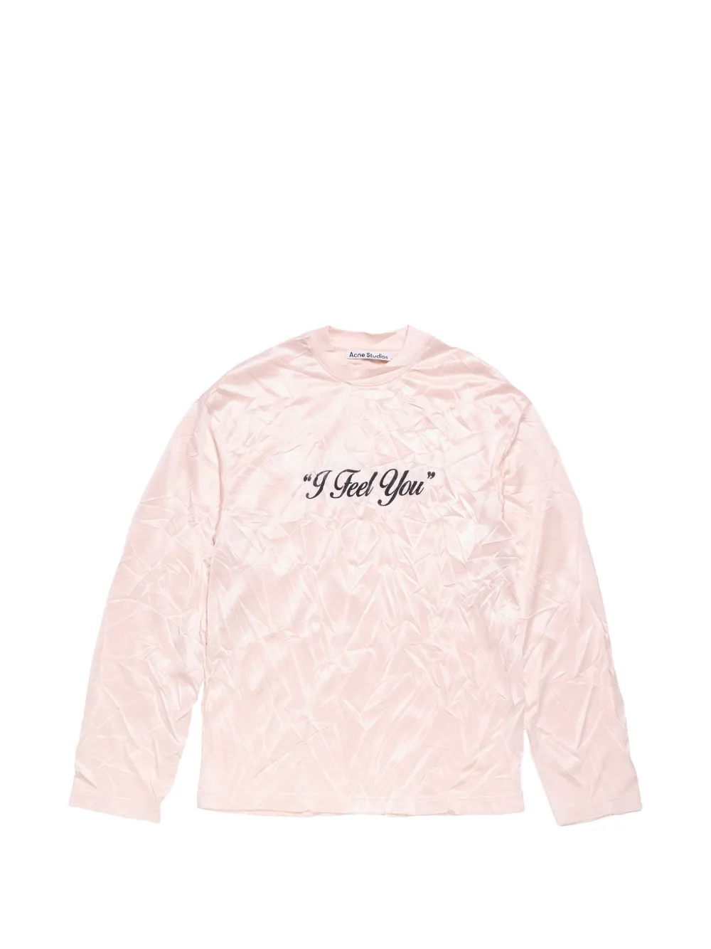 Acne Studios crinkled long-sleeves T-shirt - Rosa