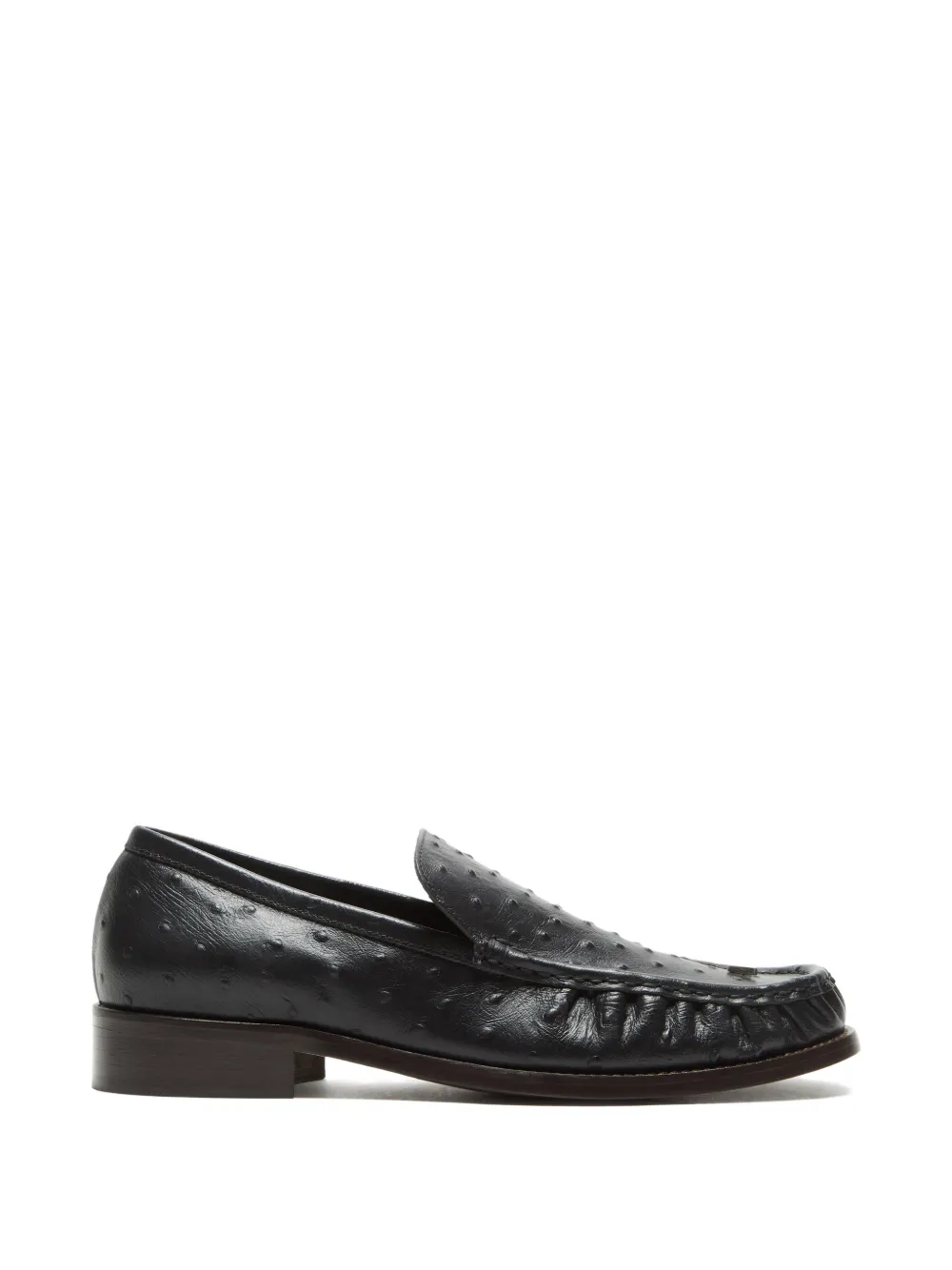 Acne Studios embossed-detail leather loafers - Nero