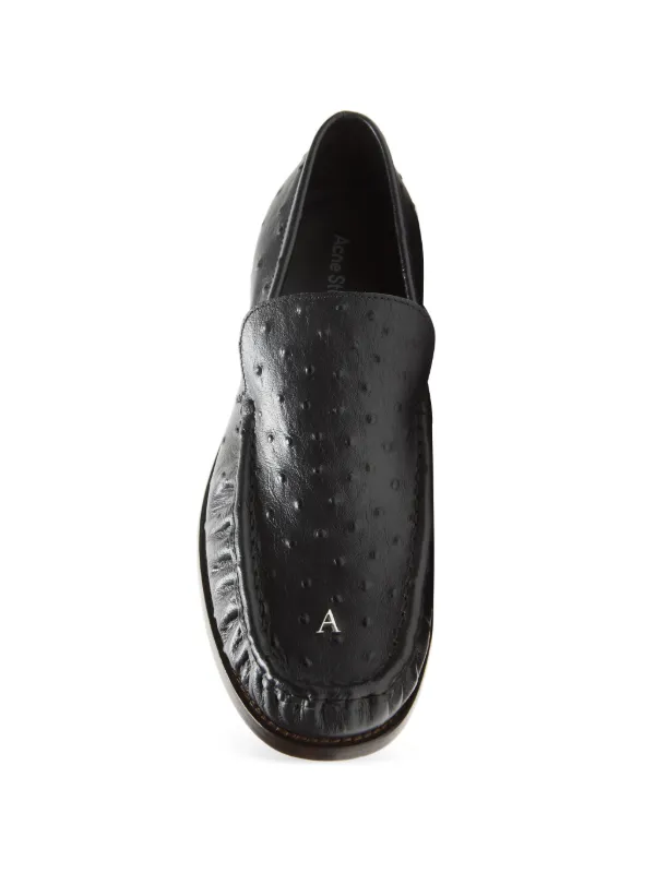 Acne Studios レザーローファー | ブラック | FARFETCH JP