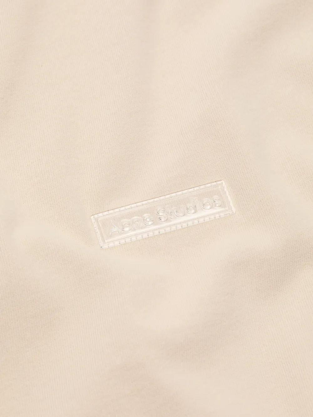 Acne Studios T-shirt met logoplakkaat Beige