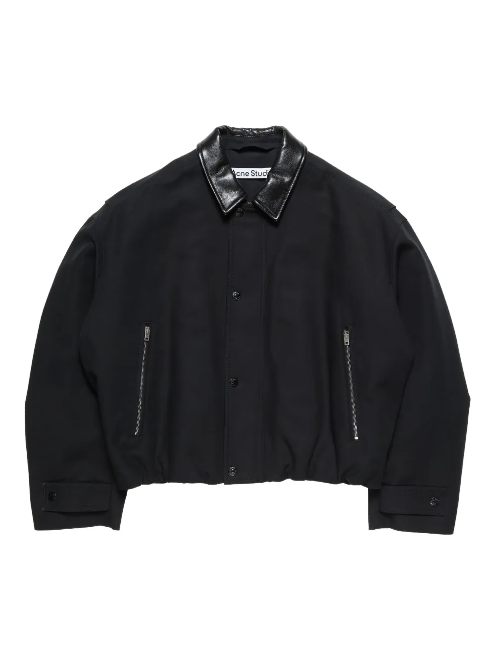 Acne Studios contrast-collar shirt jacket - Nero