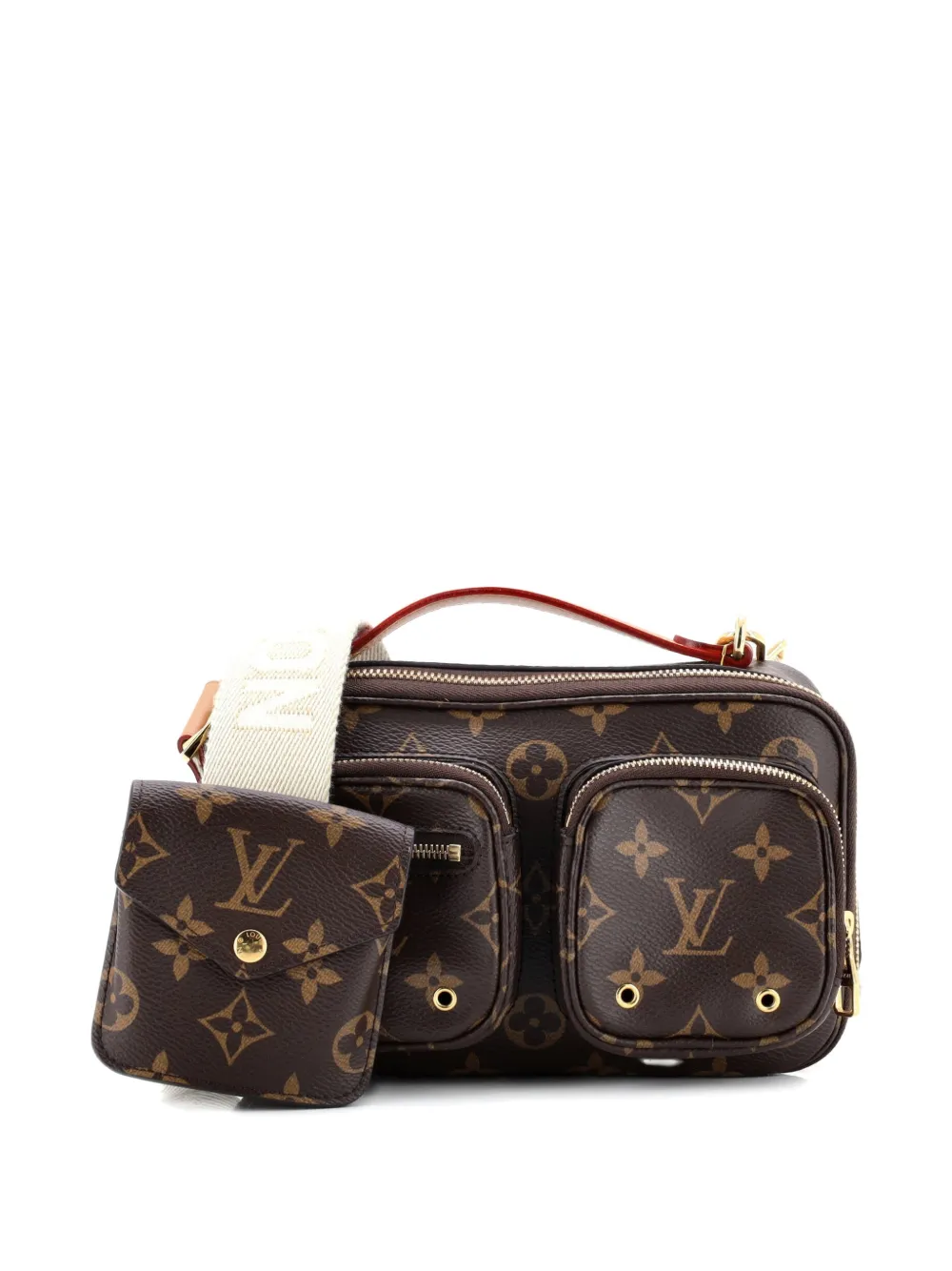 Pre-owned Louis Vuitton Utility Monogram Canvas Crossbody Bag In Brown
