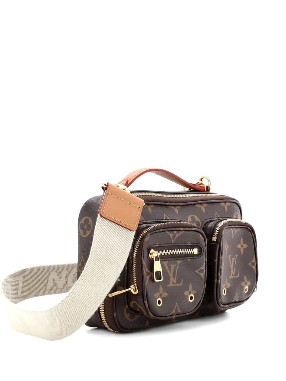 Pre-owned Louis Vuitton Utility Monogram Canvas Crossbody Bag In Brown