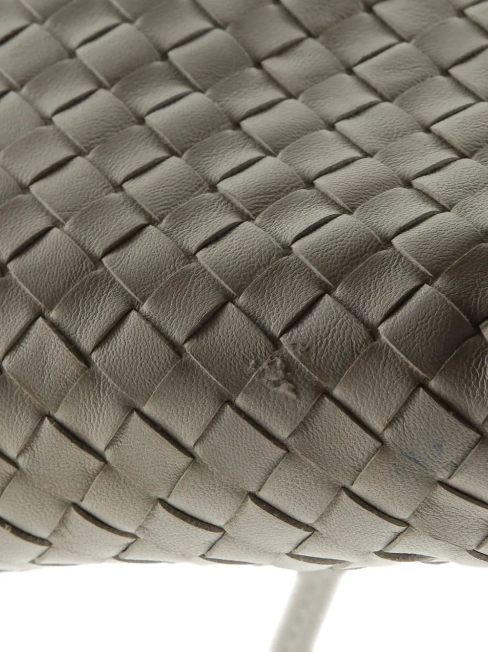 Pre-owned Bottega Veneta Nodini Intrecciato Nappa Small Crossbody Bag In Neutral