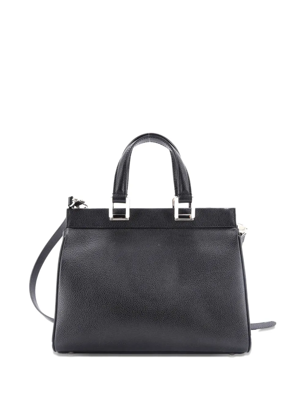 Pre-owned Gucci Zumi Top Handle Bag Leather Small Satchel In Black