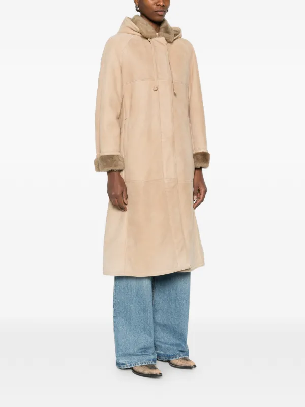 A.N.G.E.L.O. Vintage Cult 1990s Hooded Coat | Neutrals | FARFETCH