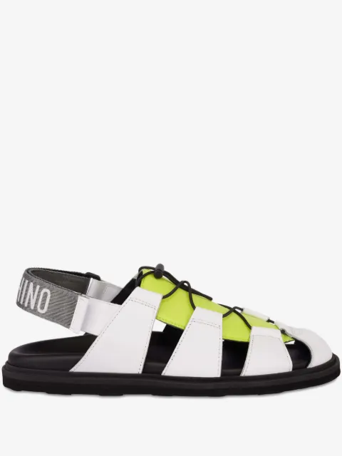 Moschino calfskin and nylon sandals