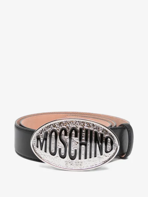 Moschino ceinture en cuir à boucle ovale