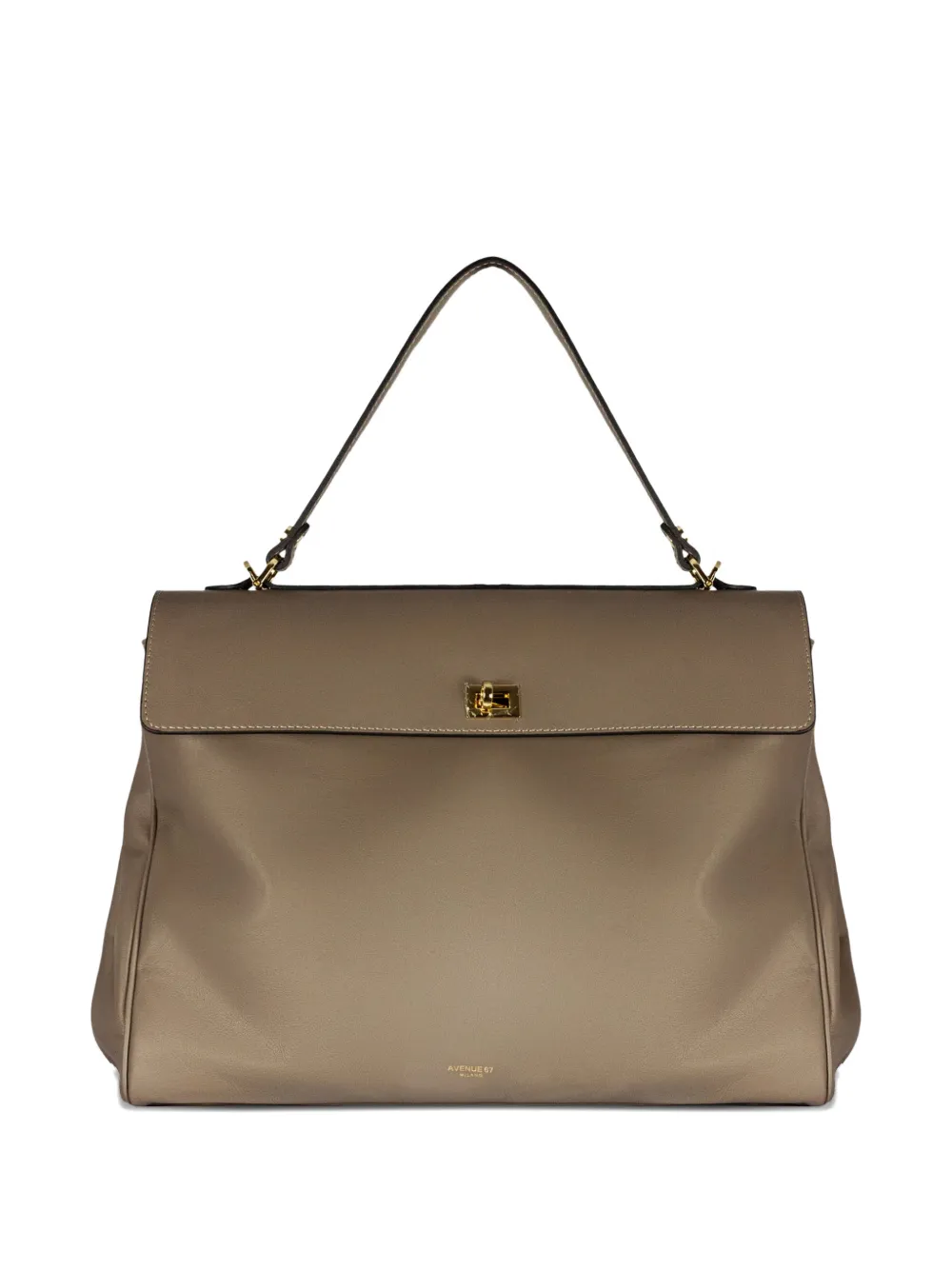 Avenue 67 Twist-lock Leather Tote Bag In Pattern