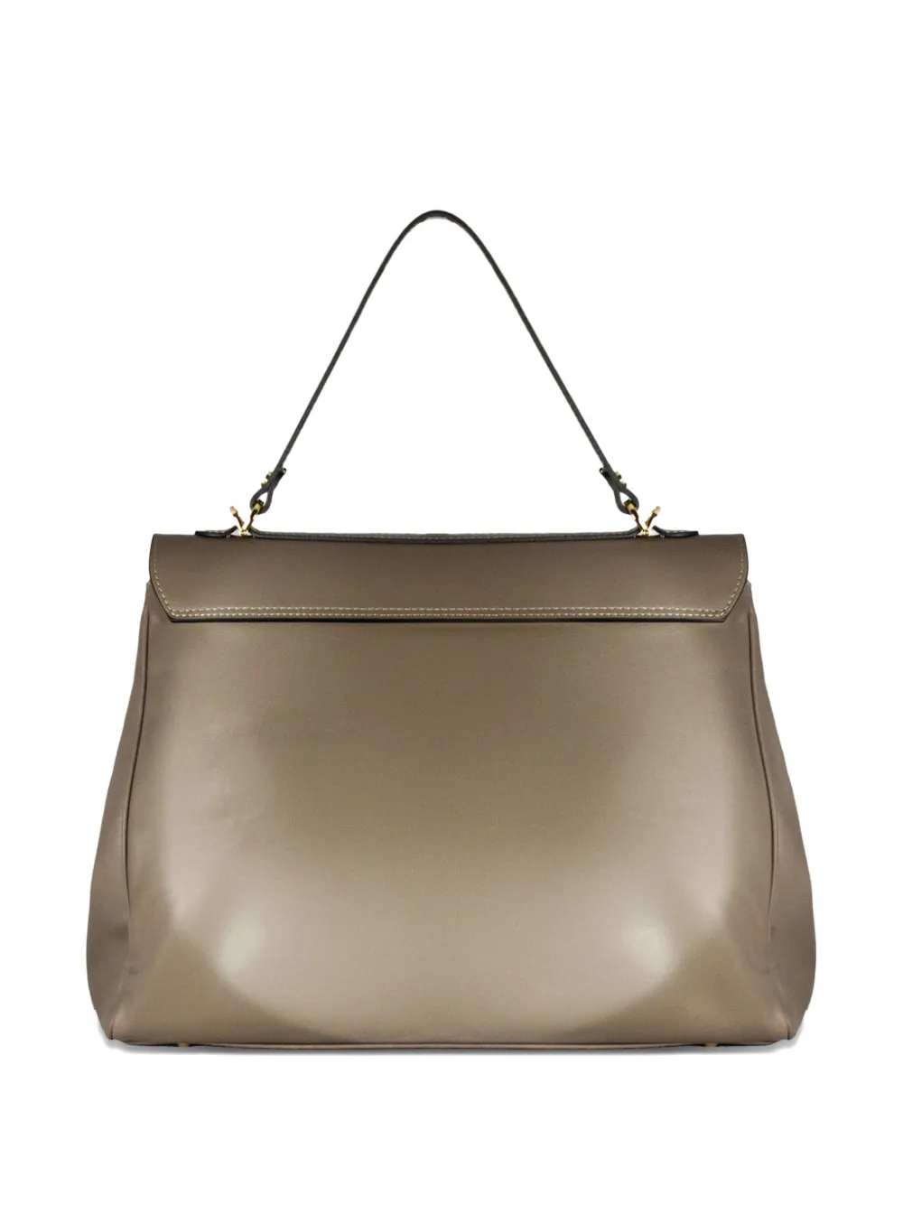 Avenue 67 twist-lock leather tote bag - Bruin